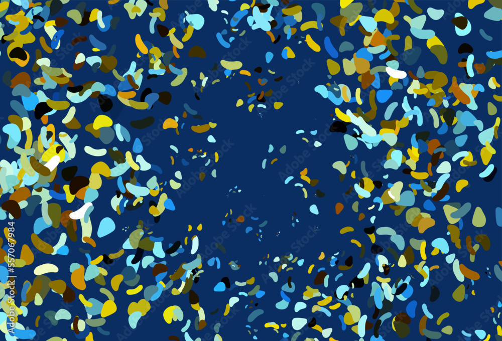 Light Blue, Yellow vector backdrop with abstract shapes.