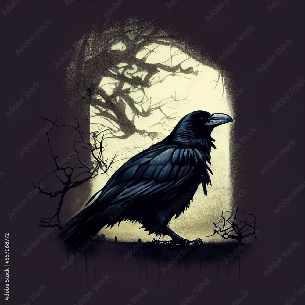 Poe's raven, blackbird, crow, poetic moody dark emo raven, creepy dirty ...