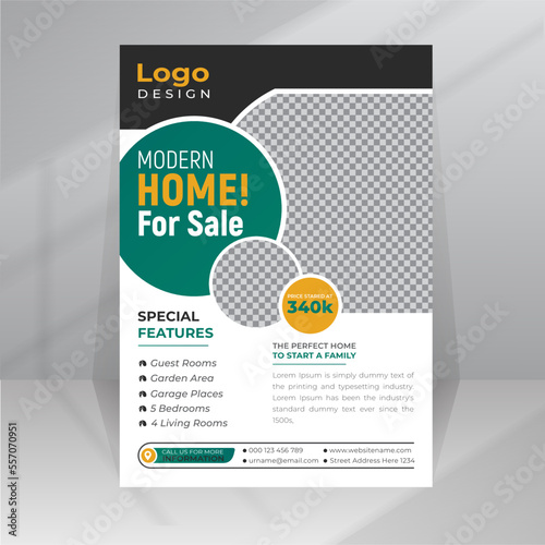 Real Estate Home Sale Post and Flyer template design