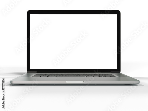 Realistic laptop mockup, front view, transparent background high quality details - 3d rendering