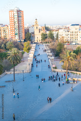 Vista de la ciudad de Valencia desde las Torres de Serranos. 