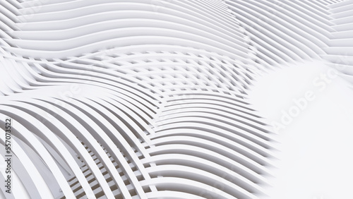 Wallpaper Mural Abstract Curved Shapes. White Circular Background. Torontodigital.ca