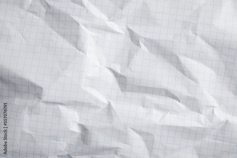 Fototapeta premium Crumpled sheet of paper as background, closeup