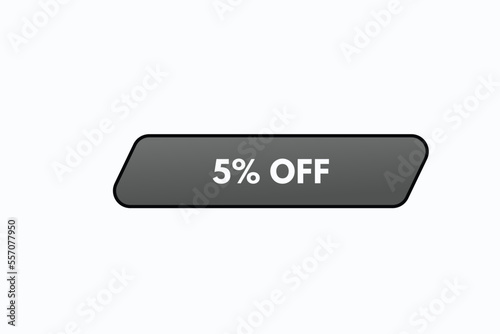 5% off button vectors.sign label speech bubble 5% off 