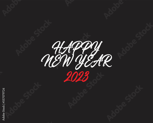 Wallpaper Mural 2023 Happy New Year Background Design. 2023 Happy New Year Lettering on Black Background. Torontodigital.ca