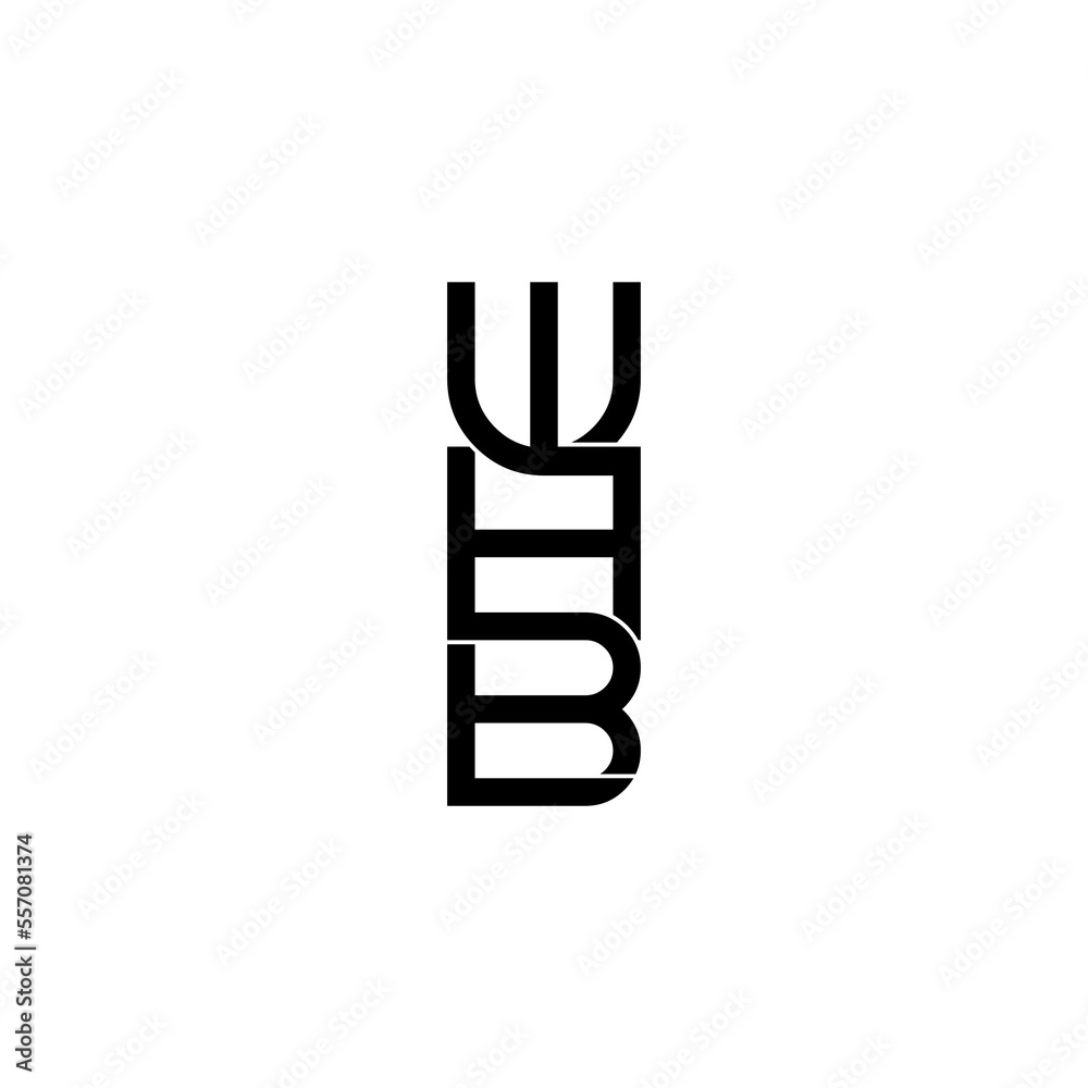 whb letter initial monogram logo design whb letter initial monogram logo design