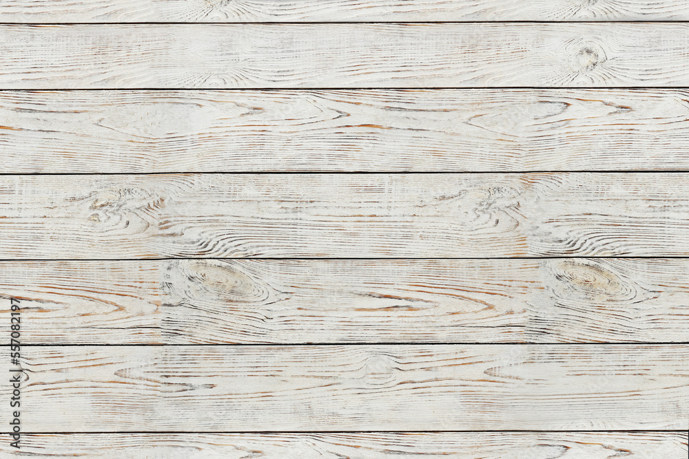 Fototapeta premium Texture of wooden surface as background, top view