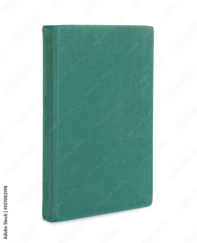 Closed old hardcover book isolated on white Closed old hardcover book isolated on white