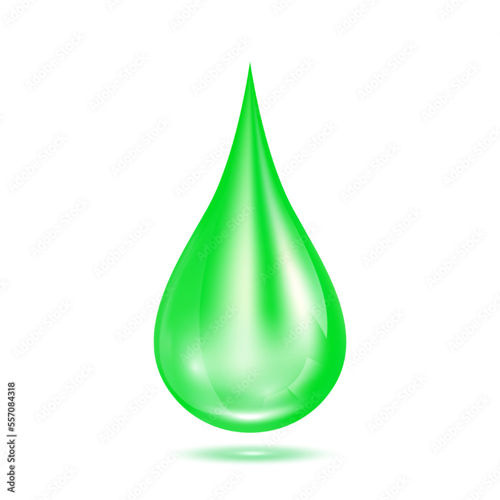 Vitamins collagen serum water drop green isolated on white background. For ads beauty skin care cosmetics. Medical concepts. 3D Realistic Vector. Vitamins collagen serum water drop green isolated on white background. For ads beauty skin care cosmetics. Medical concepts. 3D Realistic Vector.