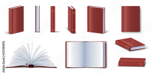 Realistic red books set