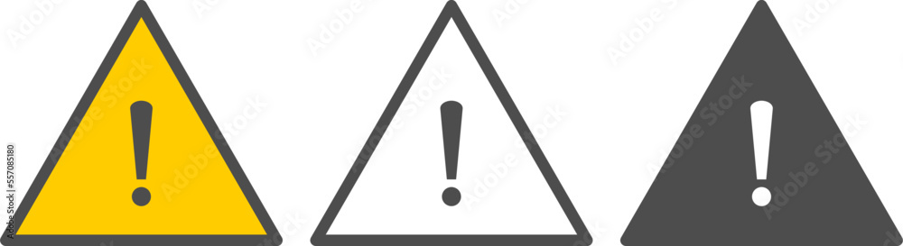 Exclamation mark icon. Exclamation icon set. Attention icon. Exclamation mark icon. Exclamation icon set. Attention icon.