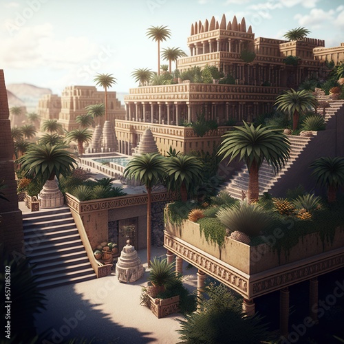 Tela A coastal town found in babylon, persia, with a luxurious jungle and vegetation