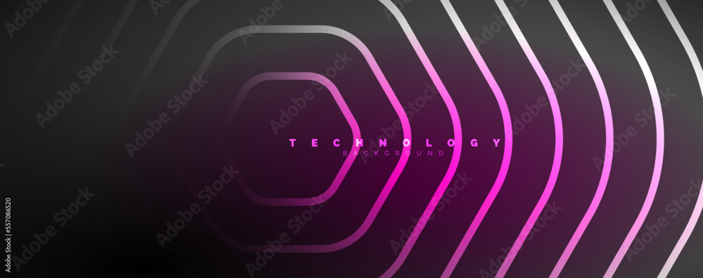 Techno shiny hexagons abstract background, technology energy space light concept, abstract background wallpaper design Techno shiny hexagons abstract background, technology energy space light concept, abstract background wallpaper design