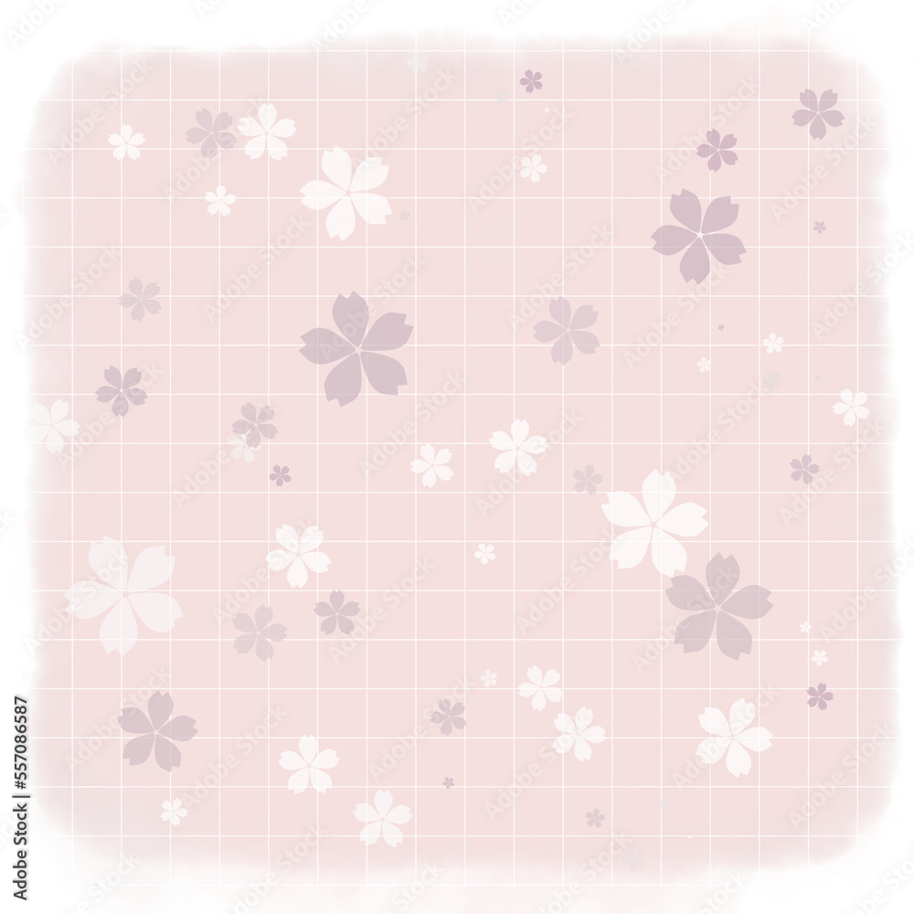 pink grid background with flowers pink grid background with flowers