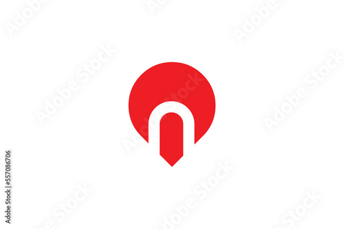 Free Download Minimal Awesome Trendy Professional Letter i Location Logo Design Template On White Background - GFXLoad