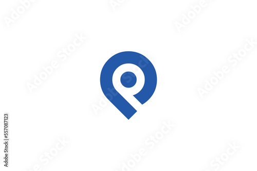 Free Download Minimal Awesome Trendy Professional Letter P Location Logo Design Template On White Background - GFXLoad