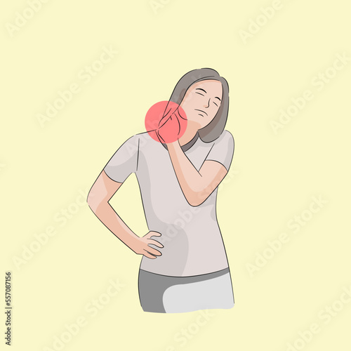 women experience neck pain, sprains and difficulty turning their heads