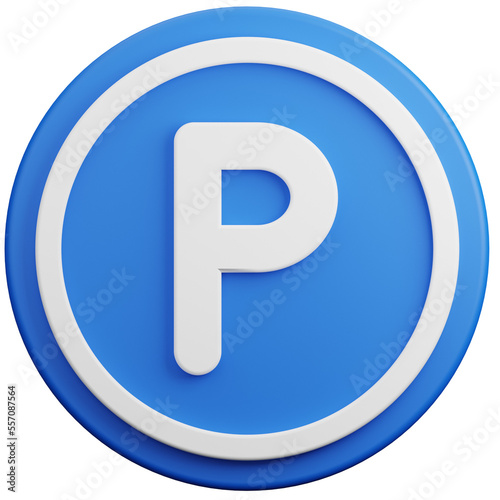 Parking sign 3d illustration