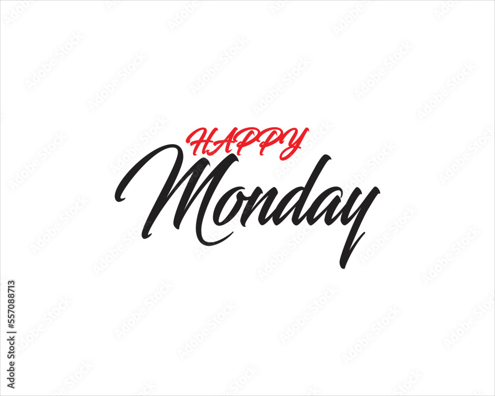 Happy Monday - inspirational lettering design for posters, flyers, t-shirts, cards, invitations, stickers, banners. Hello Monday inscription
