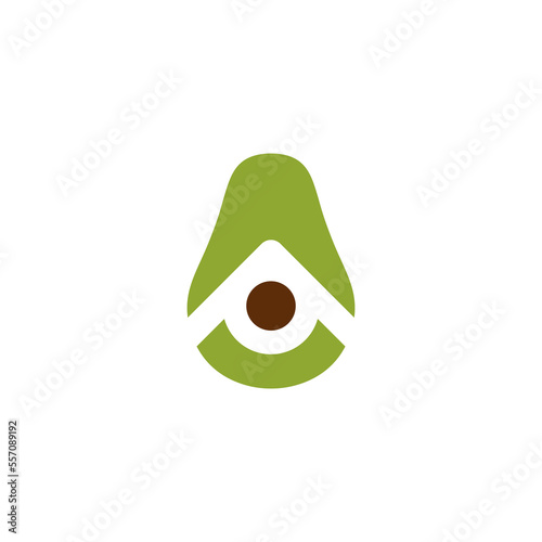 avocado logo design vector sign