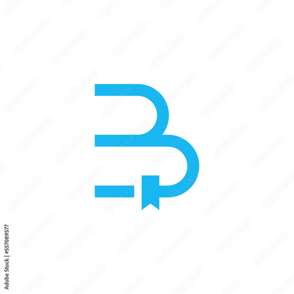 B with book logo design vector sign B with book logo design vector sign