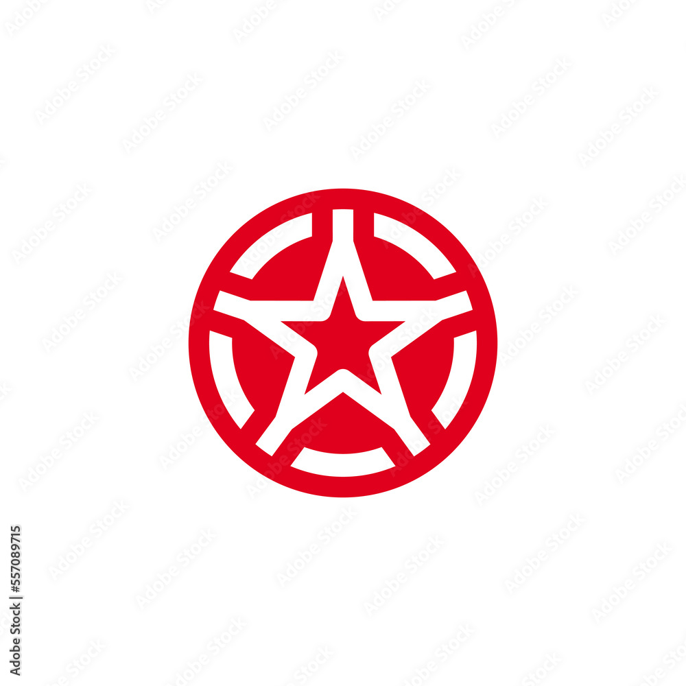 red star logo design vector sign red star logo design vector sign
