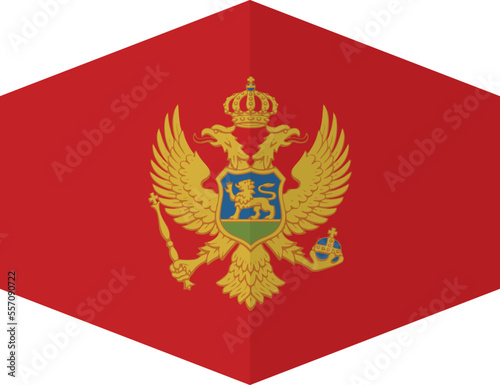 Montenegro flag background with cloth texture.Montenegro Flag vector illustration eps10.