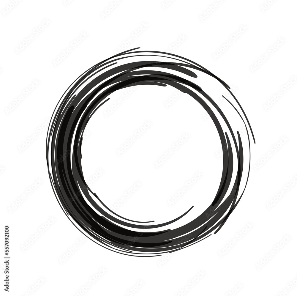 Circle paint brush vector Circle paint brush vector
