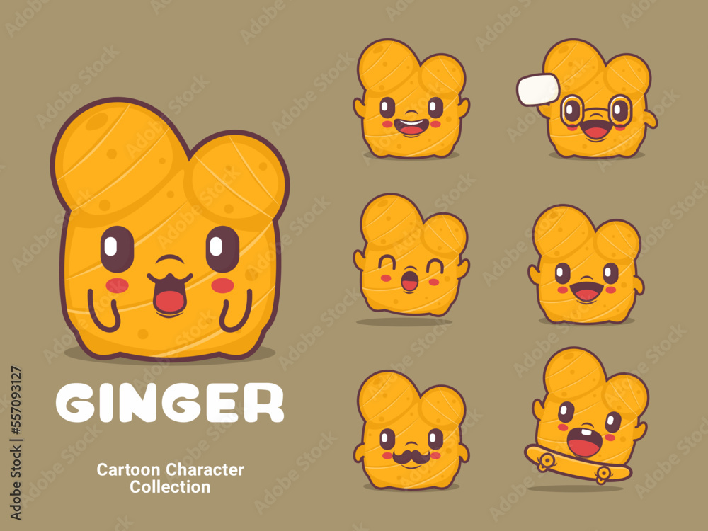 ginger cartoon character vector illustration Stock Vector Adobe Stock