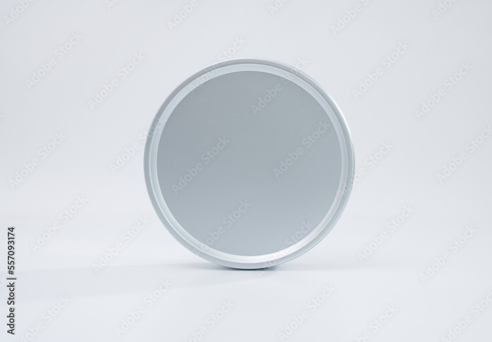 Silver circle cap isolated on white background Silver circle cap isolated on white background