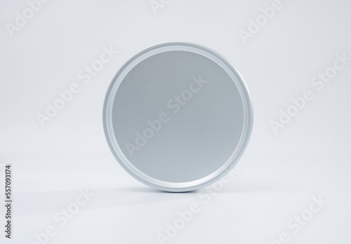 Silver circle cap isolated on white background