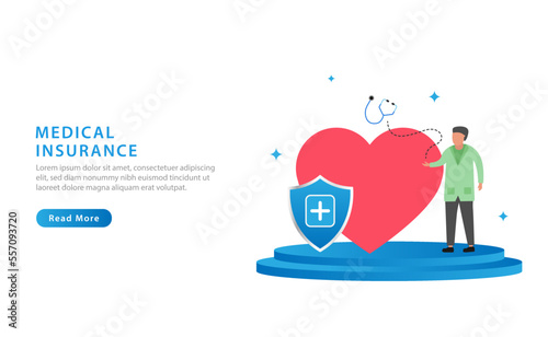 Medical insurance concept. Vector illustration