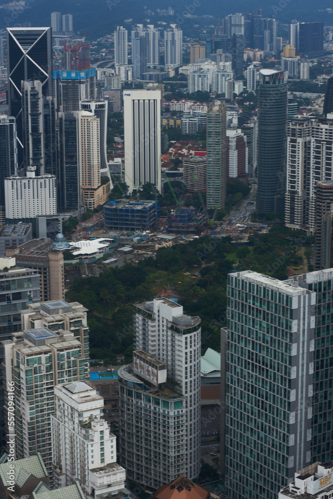 Malaysia, Kualu Lumpur,  Building, Houses, Top view, Travel Petronas twin towers