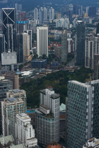 Malaysia, Kualu Lumpur, Building, Houses, Top view, Travel Petronas twin towers