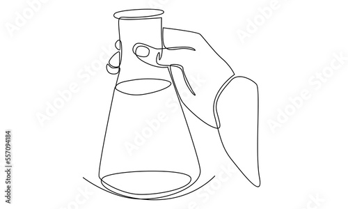 Continuous line of hand chemical lab retorts