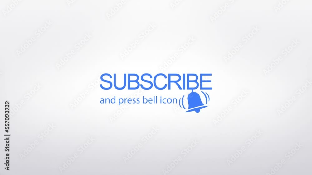 Subscribe button logo animation video, Animation of a Subscribe and Likes and Notification banner video, Subscribe monogram motion graphics video