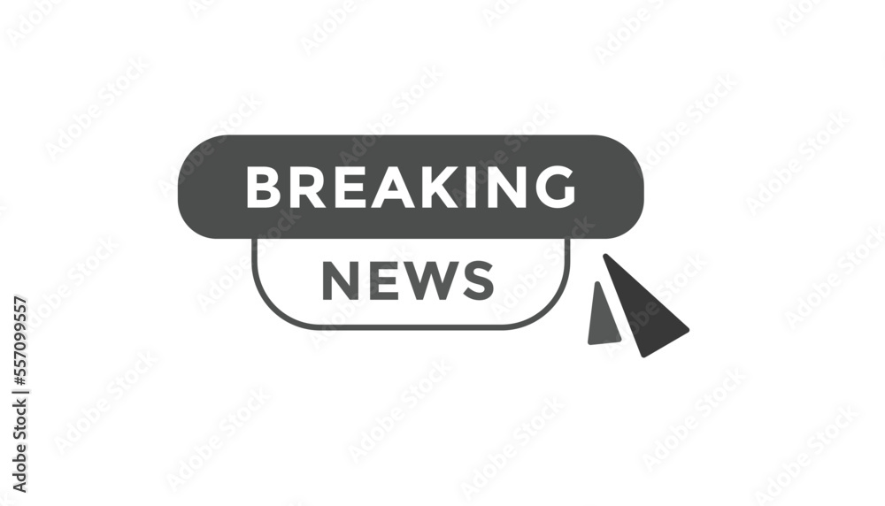 Obraz premium Breaking news button web banner templates. Vector Illustration