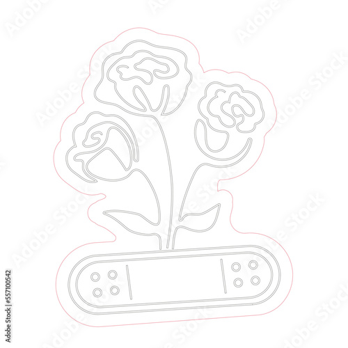 curita con flores, para letrero de leds
