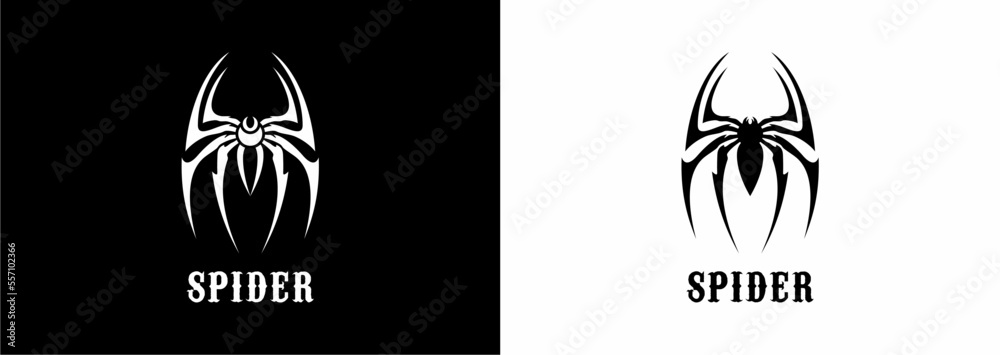 Εκτύπωση καμβά Spider Insect Arthropod symbol logo design silhouette