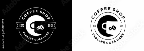 Design illustration logo coffee cafe vector premium