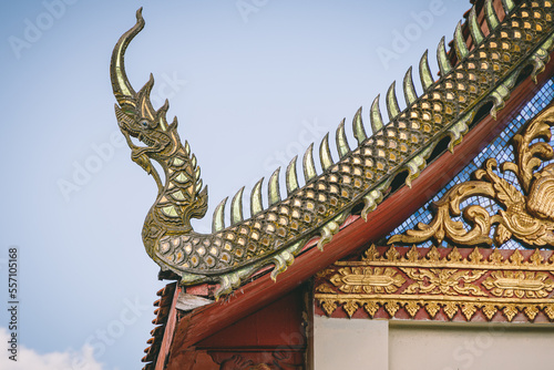 Decorative of temple roof, Lamphun, Thailand
