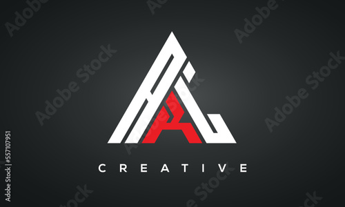 Triangle letters AKL monogram logo photo