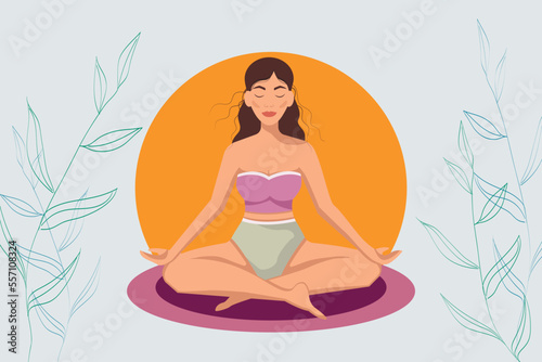 Meditation pose girl