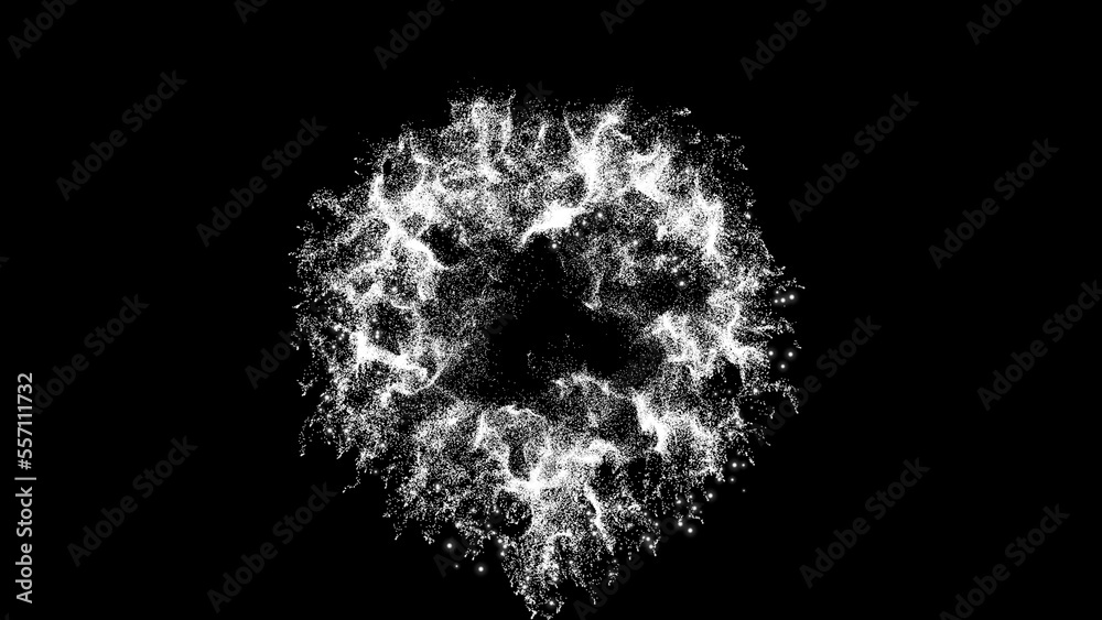 Explosion of the heart into millions of small particles on black background. Fire background for text box or heading. Abstract festive advertising, congratulations. 3D render Explosion of the heart into millions of small particles on black background. Fire background for text box or heading. Abstract festive advertising, congratulations. 3D render