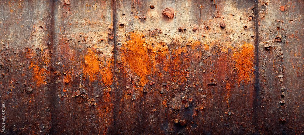rusty iron zinc wall background