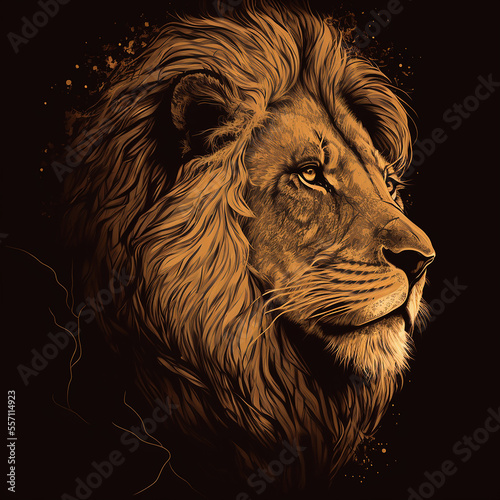 Lion Vector Art AI Generated
