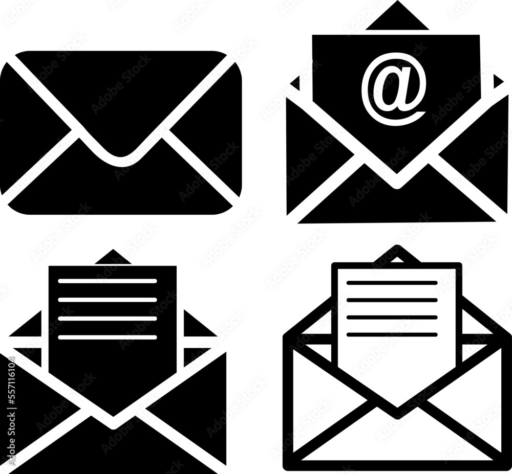 e-mail icon set illustration on white backgroud..eps e-mail icon set illustration on white backgroud..eps