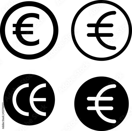 euro icon set