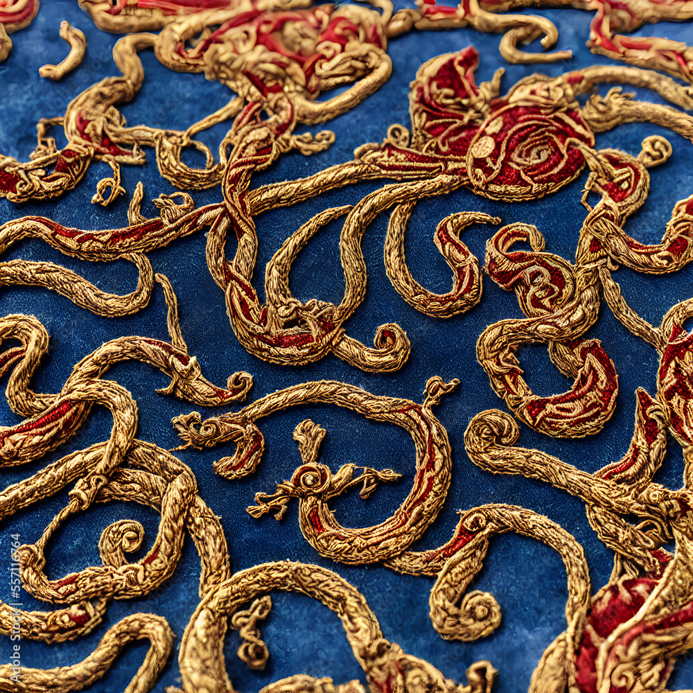 custom made wallpaper toronto digitalEmbroidered velvet Generative AI