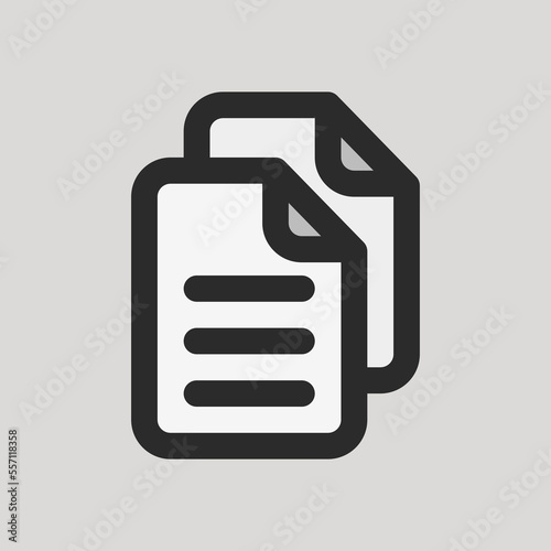 Copy icon in filled line style about user interface, use for website mobile app presentation